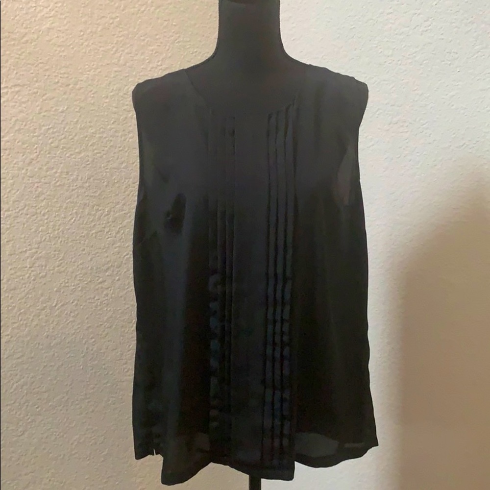 Merona Black Sheer Sleeveless Blouse